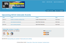 Tablet Screenshot of coloradoscca.motorsportreg.com