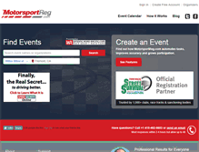 Tablet Screenshot of motorsportreg.com